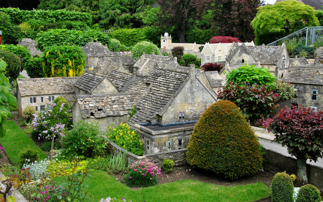 beautiful model village of cotswold stone in Bourton on the water